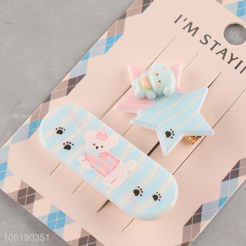 Good Quality Cute Hair Clips Acrylic Hair Accessories for Girls