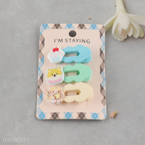 Hot Selling Girls Hair Clips Cute Non-Slip Acrylic Hair Clips