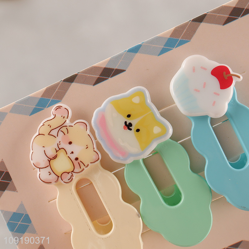 Hot Selling Girls Hair Clips Cute Non-Slip Acrylic Hair Clips