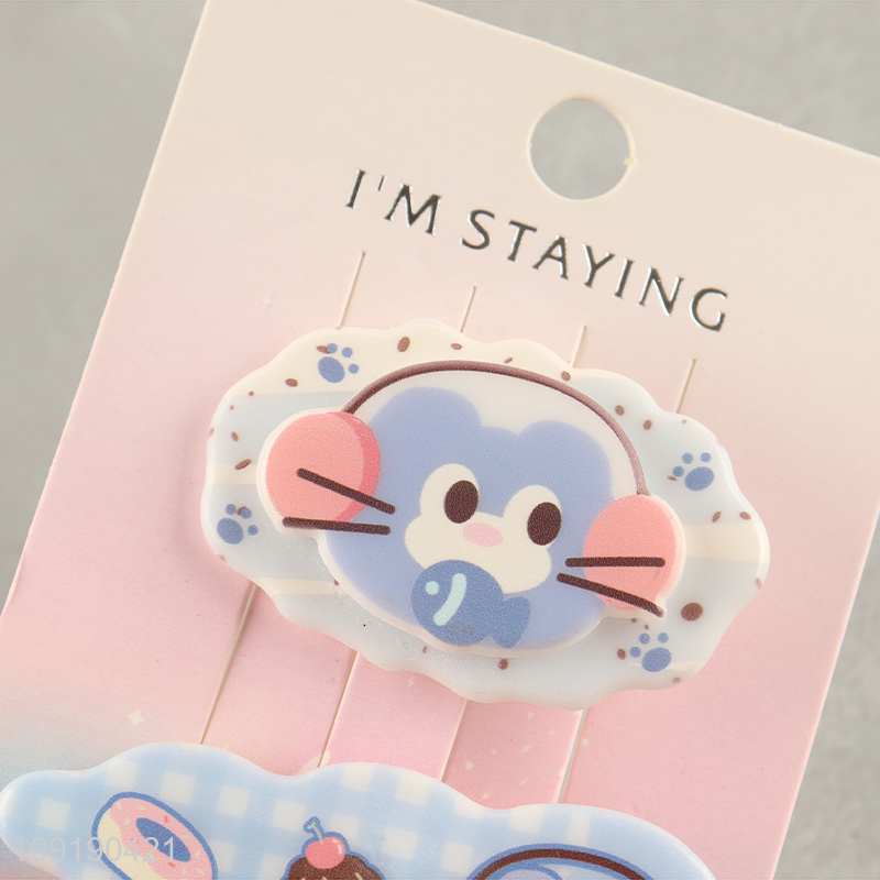 Factory Supply Cute Hair Clips Acrylic Hair Accessories for Girls