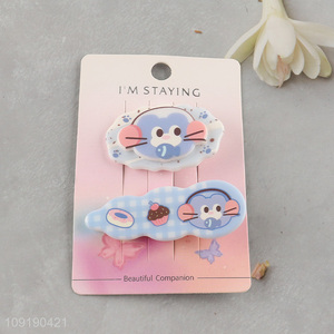 Factory Supply Cute Hair Clips Acrylic Hair Accessories for Girls