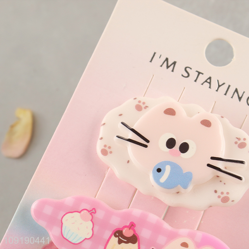 Good Quality Girls Hair Clips Cute Non-Slip Acrylic Hair Clips