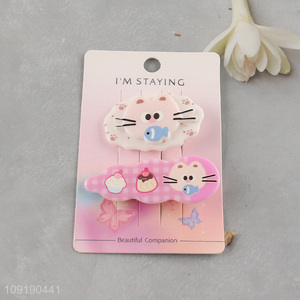 Good Quality Girls Hair Clips Cute Non-Slip Acrylic Hair Clips