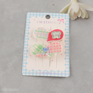 Factory Price Cute Hair Clips Acrylic Hair Accessories for Girls