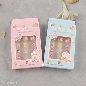 Factory Price Kids Press On Nails Full Cover Short False Nails