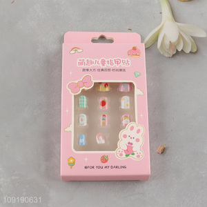 China Wholesale Cute Press On Nails Short False Nails for Kids