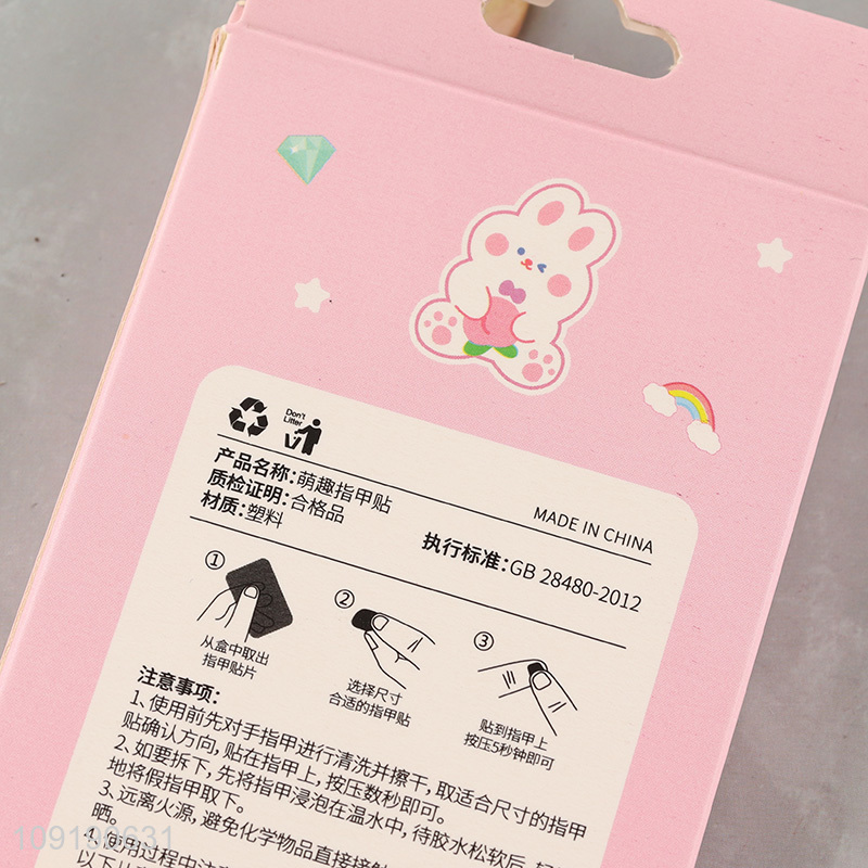 China Wholesale Cute Press On Nails Short False Nails for Kids