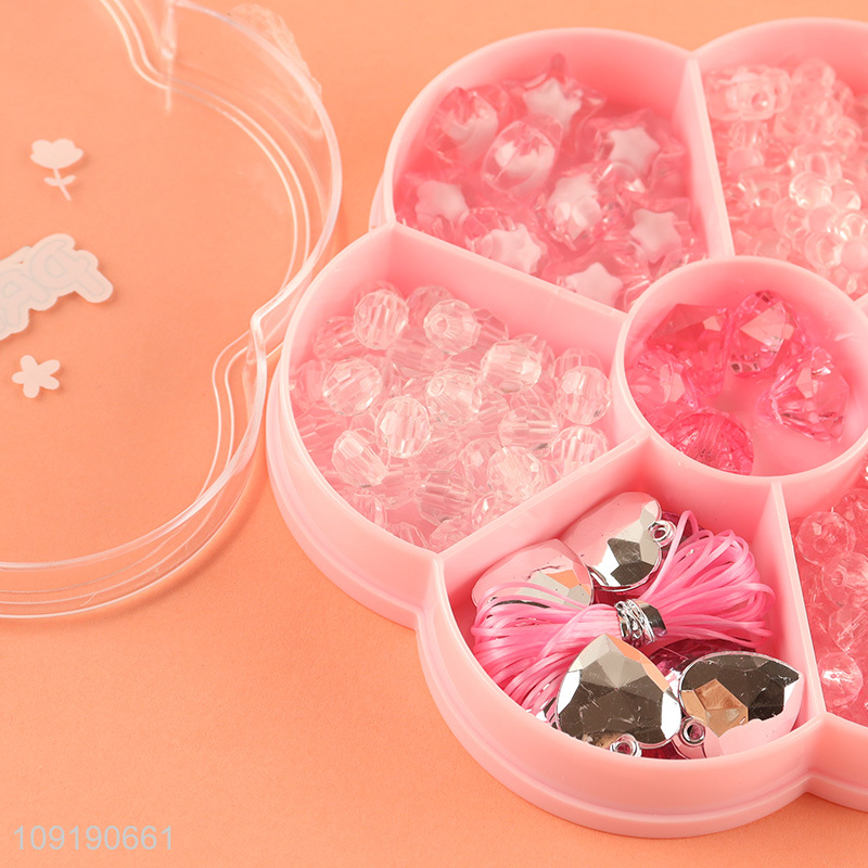 Hot Selling Loose Beads Jewelry Making Kit Handbag for Girls