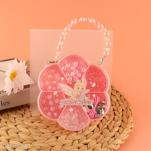 Hot Selling Loose Beads Jewelry Making Kit Handbag for Girls