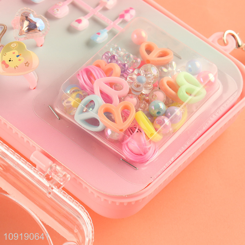 China Imports Girls Handbag Press On Nails Hair Ties Loose Beads Set
