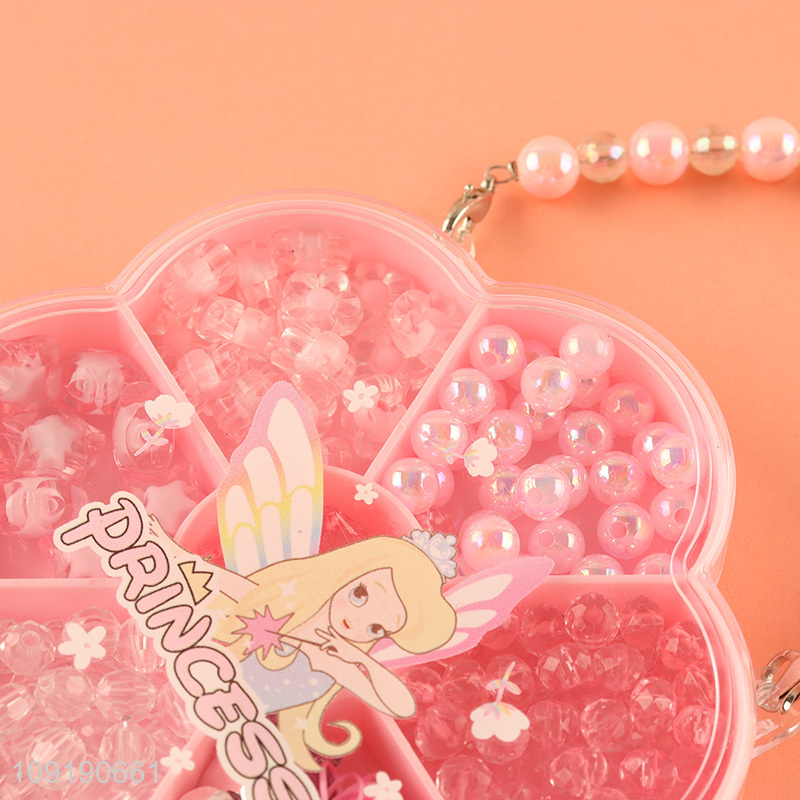 Hot Selling Loose Beads Jewelry Making Kit Handbag for Girls