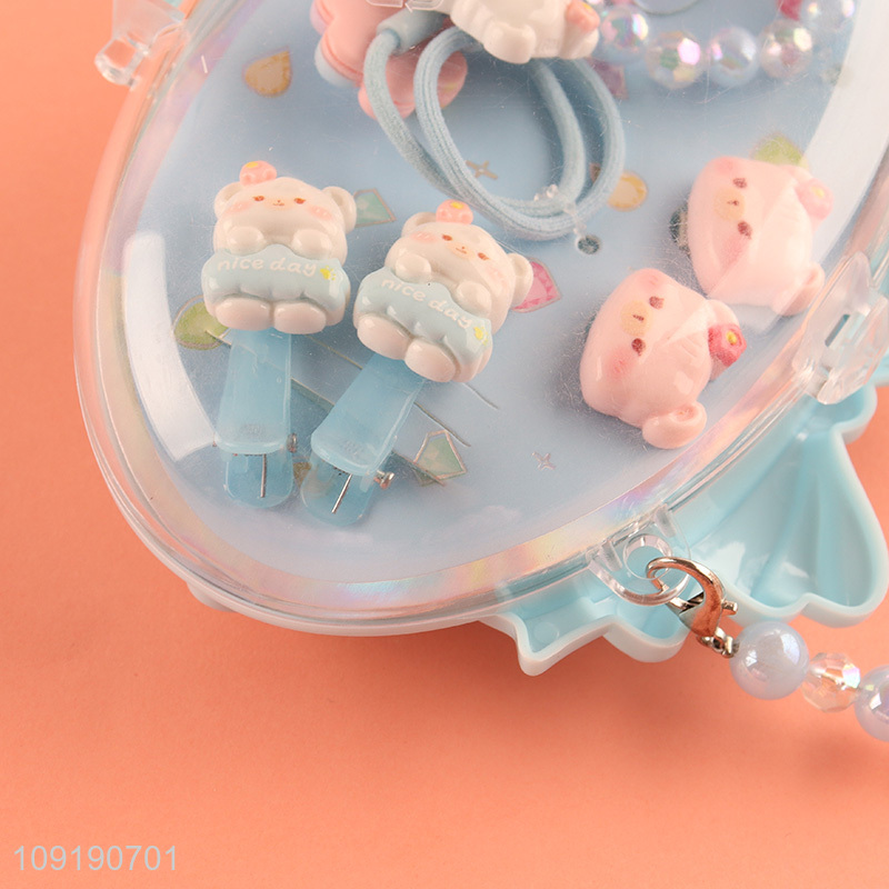 New Arrival Girls Handbag Cute Cartoon Hair Accessories Jewelry Set