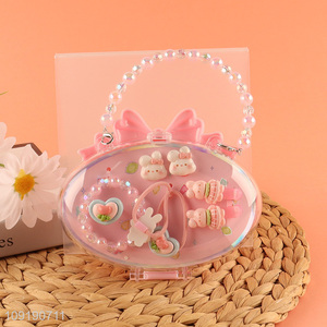 Hot Selling Girls Handbag Kids Gift Box Hair Accessories Bracelet Set