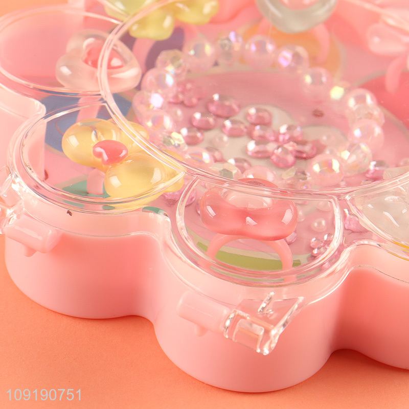 Wholesale Gift Box Cute Bracelet Ring Gem Rhinestone Set for Girls