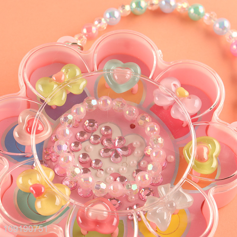 Wholesale Gift Box Cute Bracelet Ring Gem Rhinestone Set for Girls