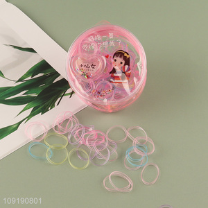 Hot Selling Candy Color Hair Ties Elastic Hair Bands for Kids
