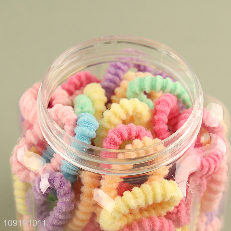 China Wholesale Candy Color Baby Hair Ties Elastic Hair Bands