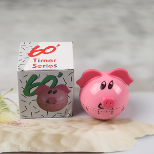 Good selling pig shape plastic kitchen timer countdown mechanical timer
