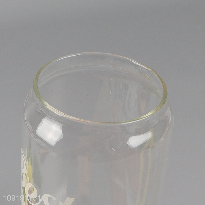 China factory unbreakable glass coffee cup juice cup with lid