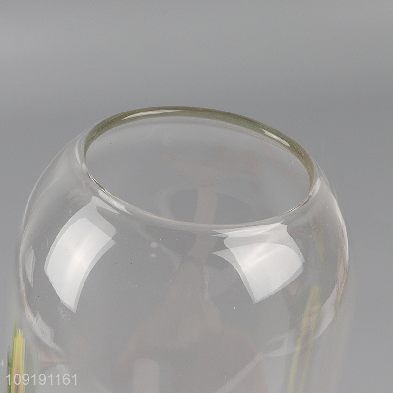 Popular products high borosilicate glass spherical cork storage tank storage jar