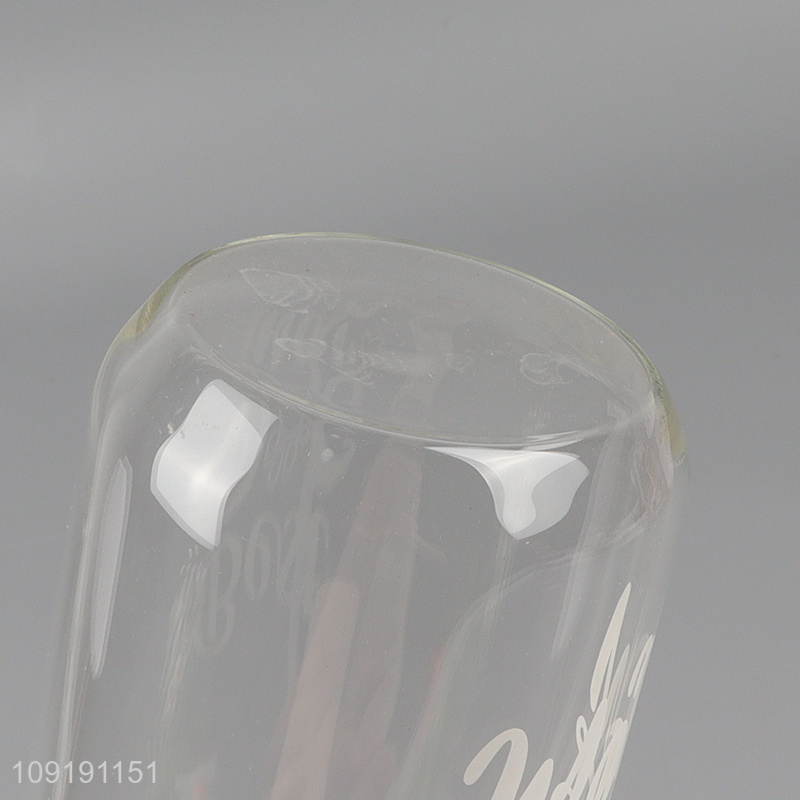 China factory unbreakable glass coffee cup juice cup with lid