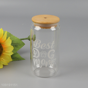 China factory unbreakable glass coffee cup juice cup with lid