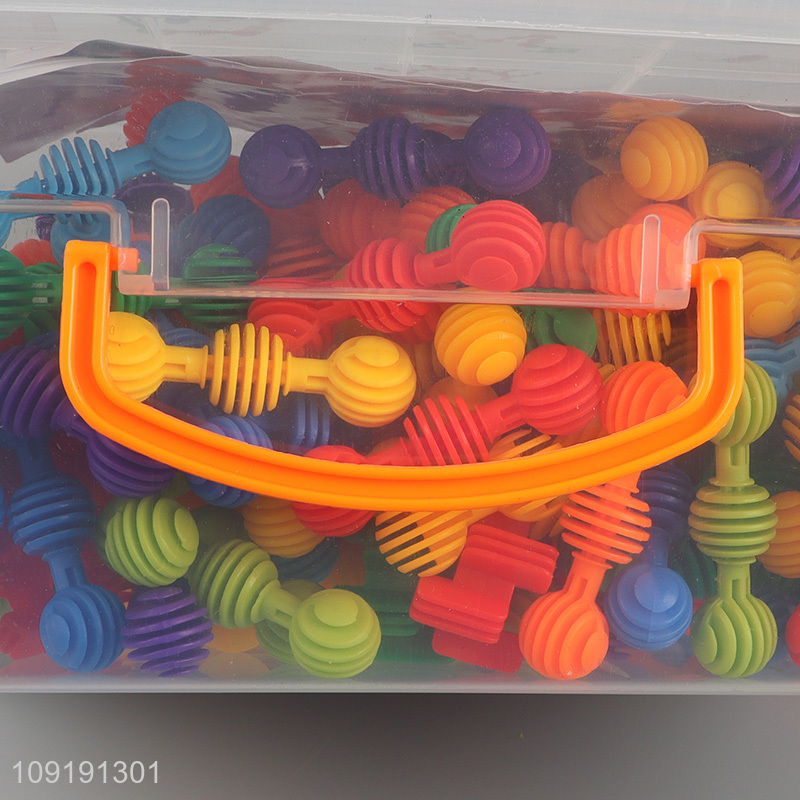 Factory supply colorful plastic building block toys diy educational toys