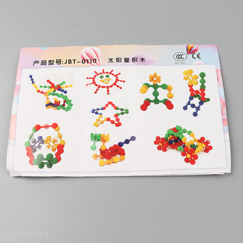 Factory supply colorful plastic building block toys diy educational toys
