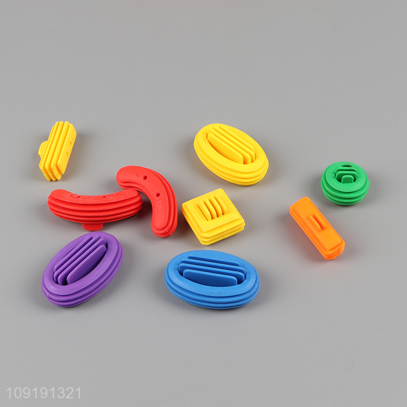 Yiwu market non-toxic plastic building block toys educational toys for kids