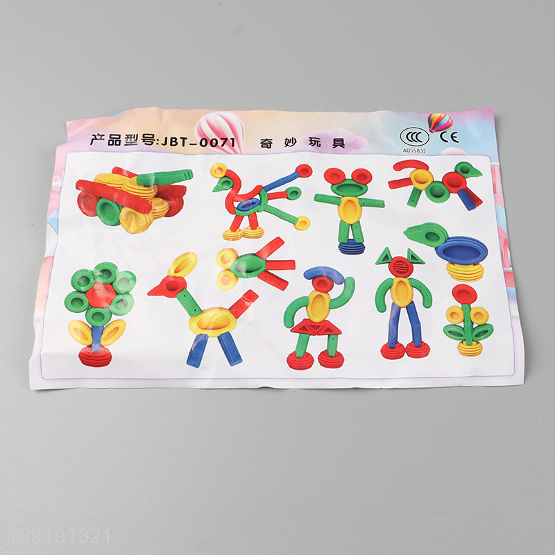 Yiwu market non-toxic plastic building block toys educational toys for kids