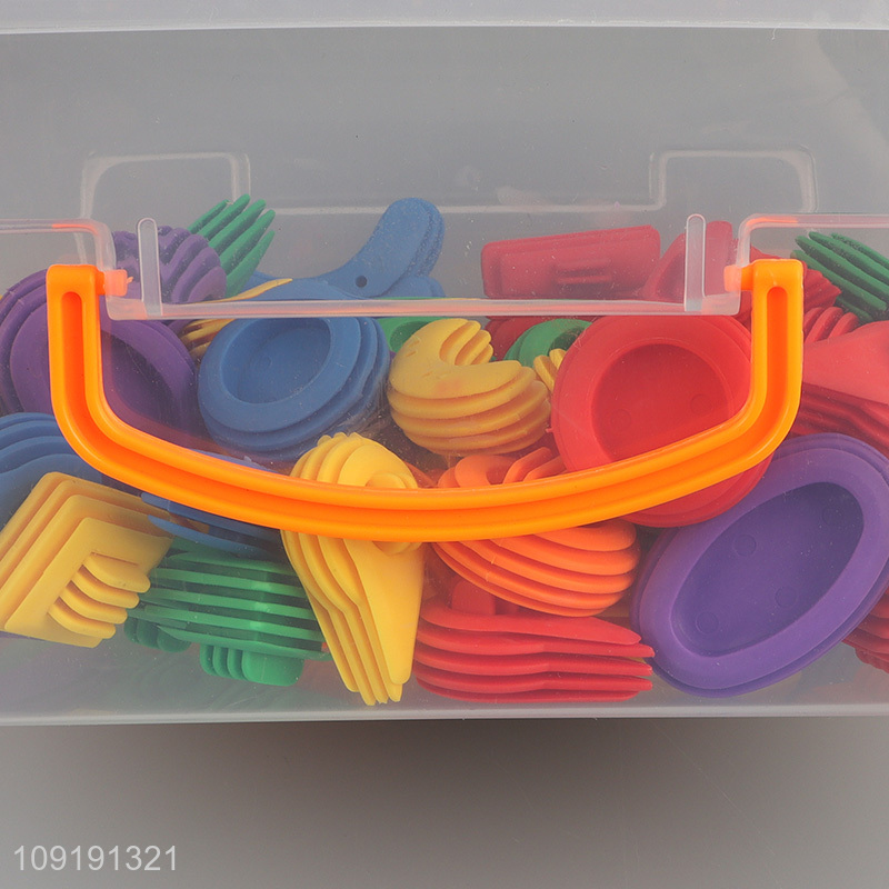 Yiwu market non-toxic plastic building block toys educational toys for kids