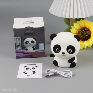Factory price cartoon panda shape silicone night lights night lamp