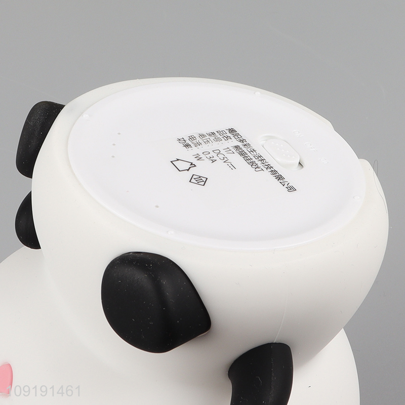 Factory price cartoon panda shape silicone night lights night lamp