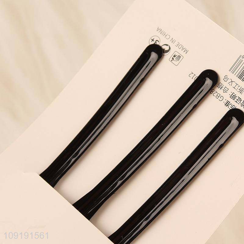 Good Quality 3 Pieces Black Metal Alligator Hair Clips for Women Girls