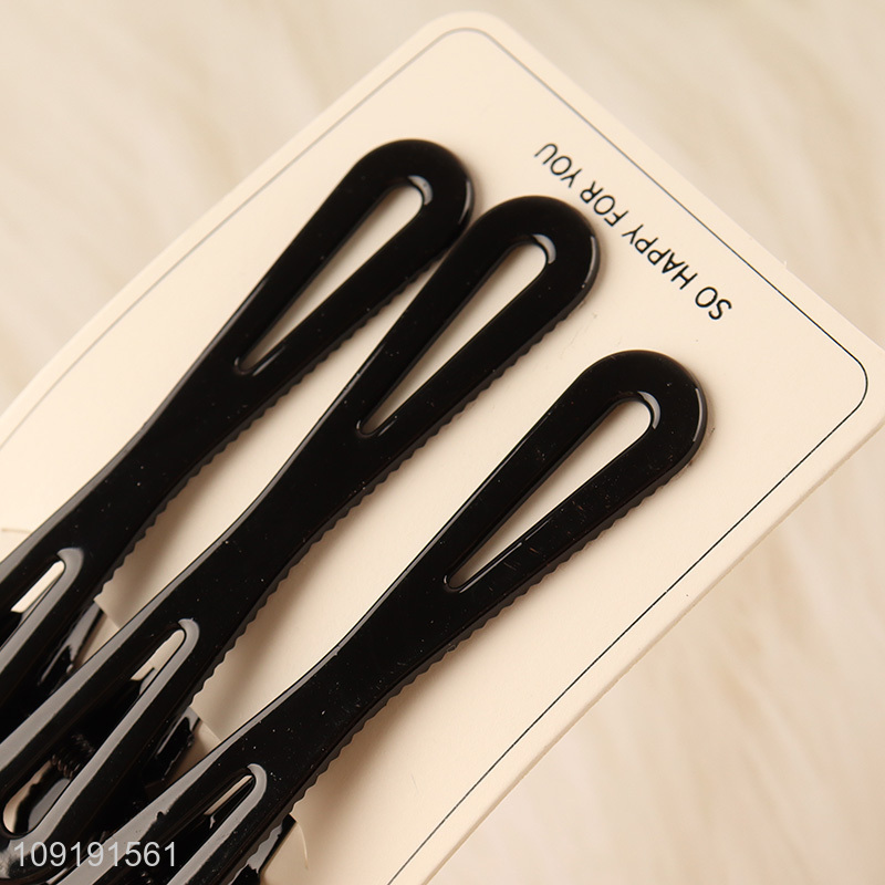 Good Quality 3 Pieces Black Metal Alligator Hair Clips for Women Girls