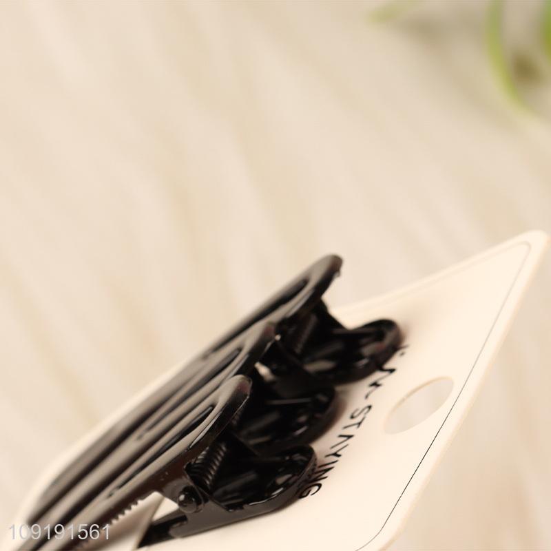 Good Quality 3 Pieces Black Metal Alligator Hair Clips for Women Girls