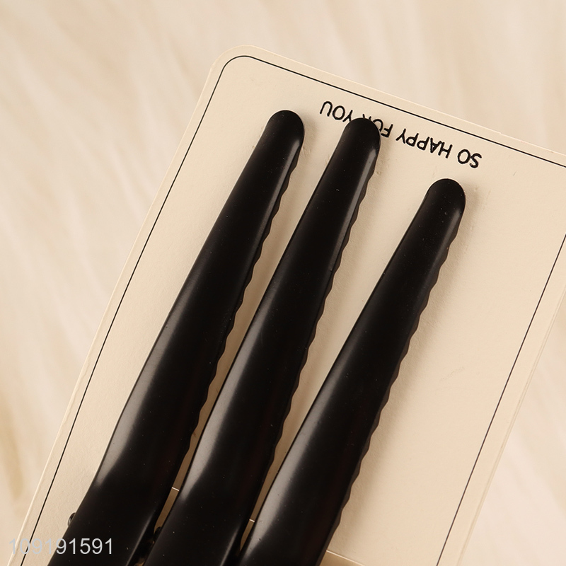 New Product 3 Pieces Black Alligator Metal Hairpins Metal Hair Clips