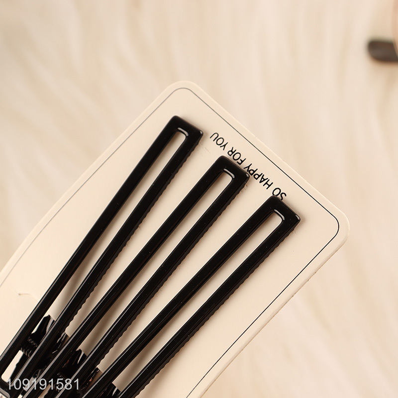 Hot Selling 3 Pieces Black Alligator Hair Clips Non-Slip Hair Clips