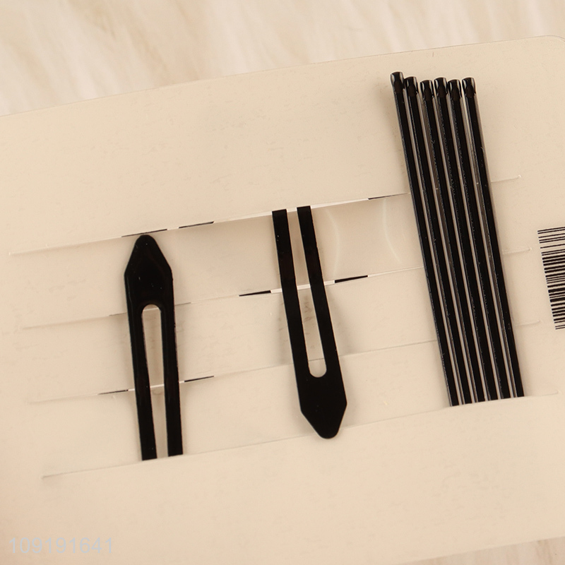 Wholesale 8 Pieces Black Hair Clips Metal Hair Pins for Kids Girls