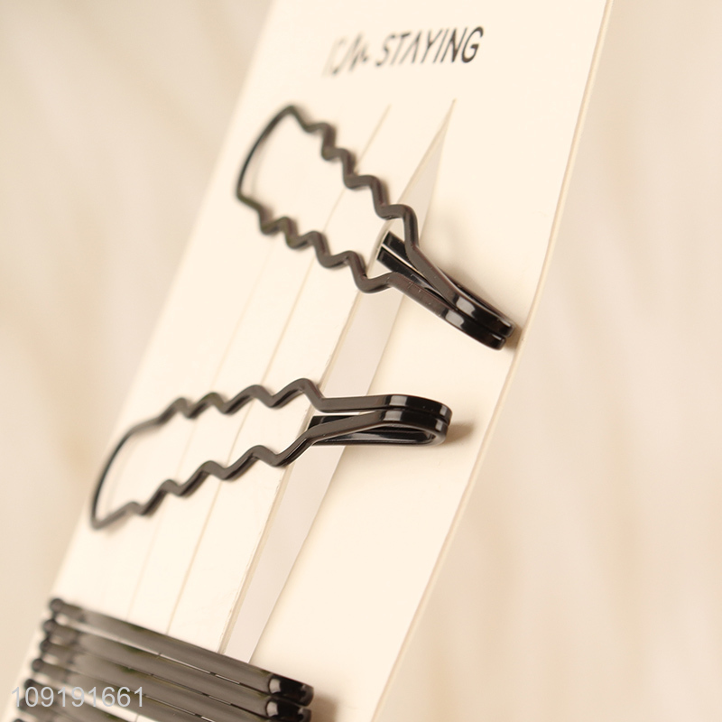 New Arrival 10 Pieces Black Metal Hairpins Metal Hair Clips Wholesale