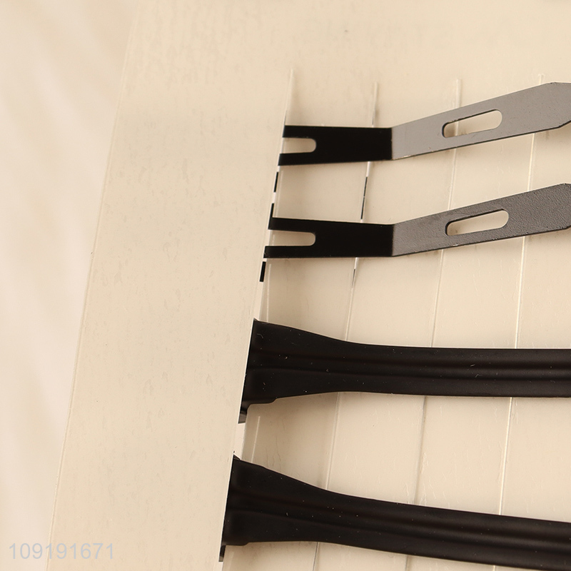 Hot Selling 4 Pieces Black Metal Hair Clips Set for Women Girls Kids