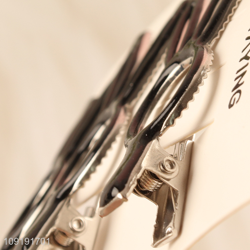 Factory Price 3 Pieces Black Metal Alligator Hair Clips for Women Girls