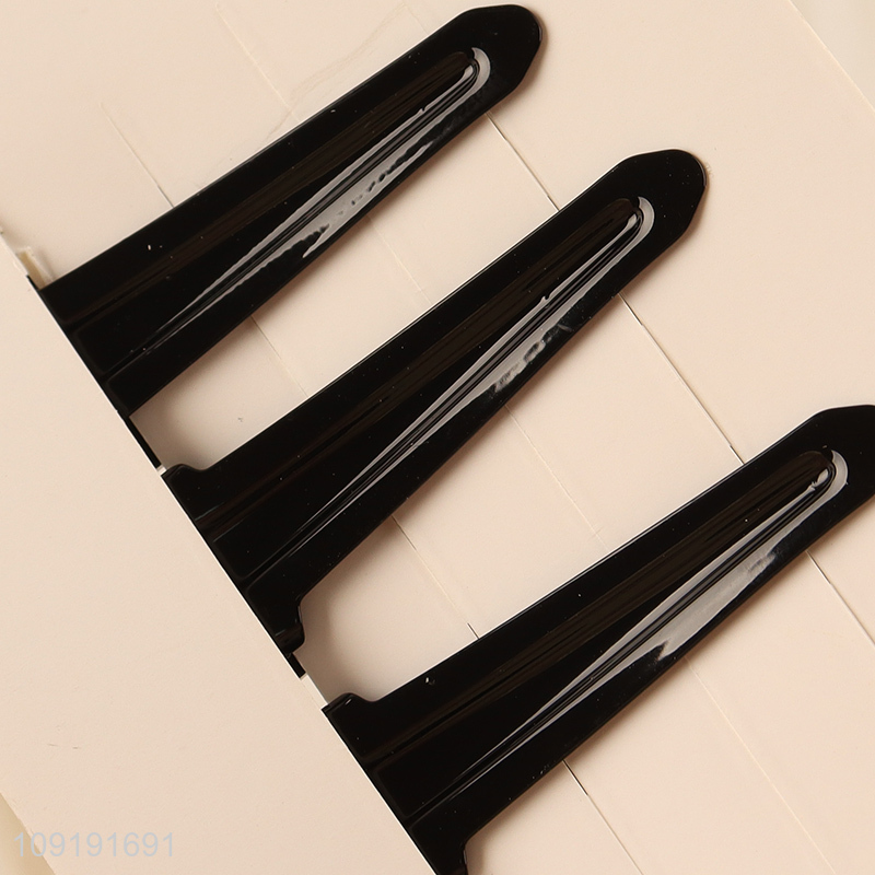 High Quality 3 Pieces Black Alligator Hair Clips Metal Hair Accessories