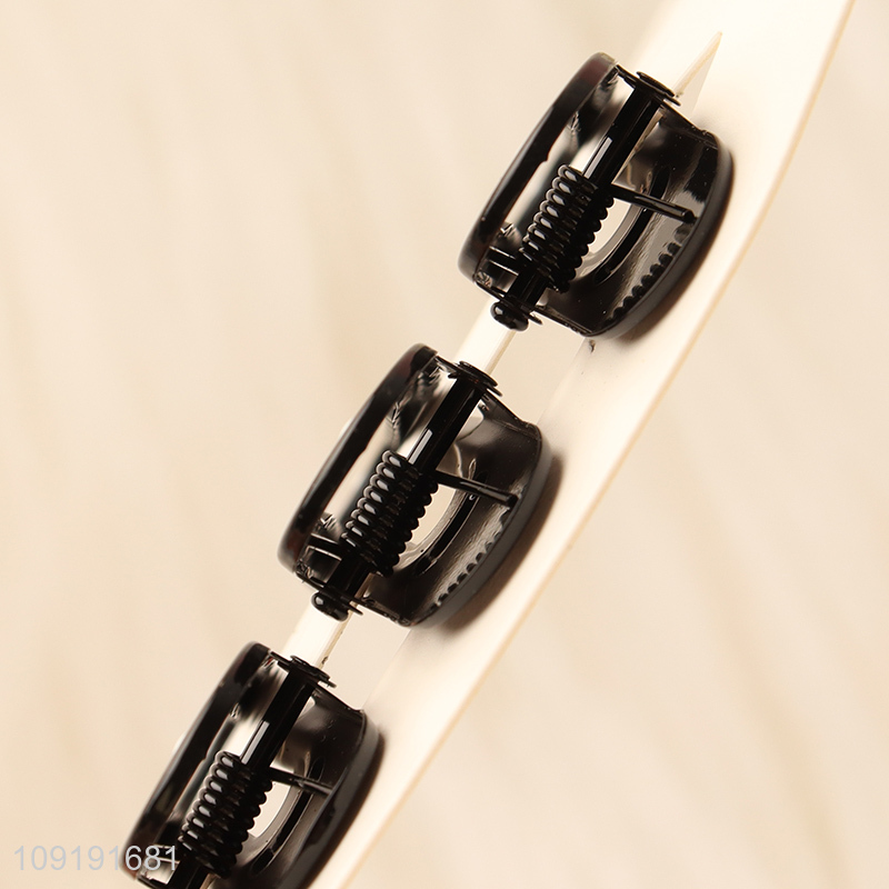 New Product 3 Pieces Black Metal Alligator Hair Clips Metal Hairpins