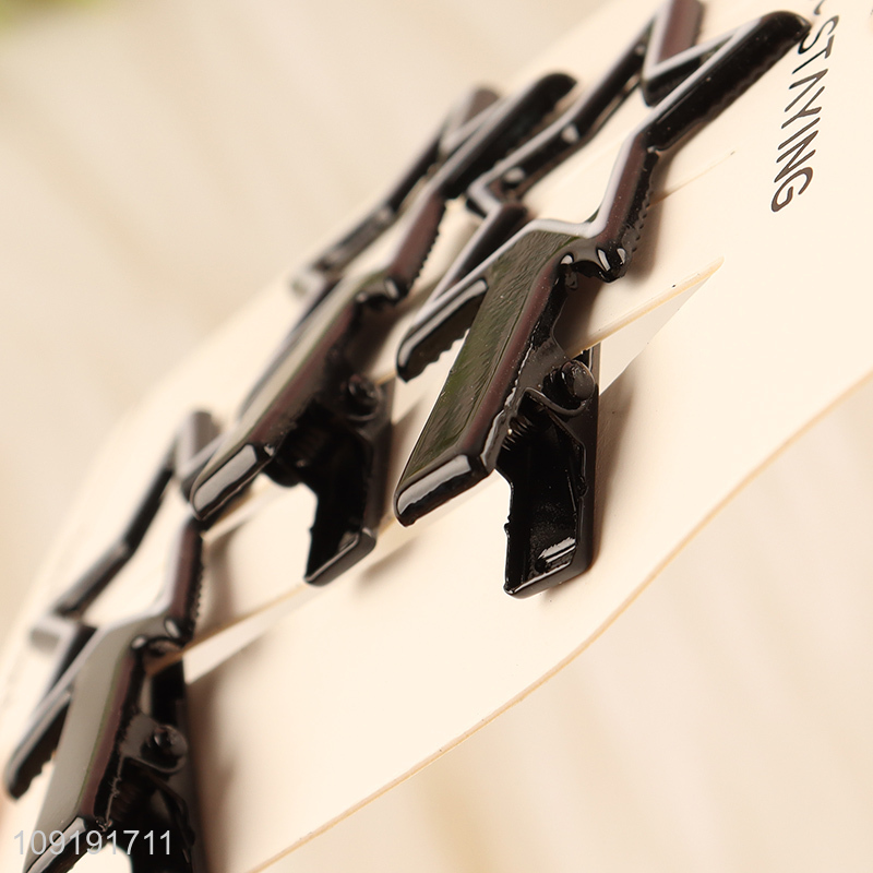 China Imports 3 Pieces Black Alligator Hair Clips Fashion Accessories