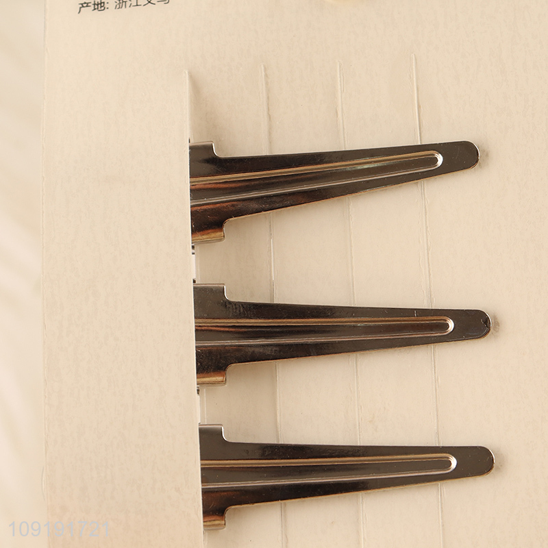 Factory Supply 3 Pieces Black Alligator Hair Clips Non-Slip Hair Clips