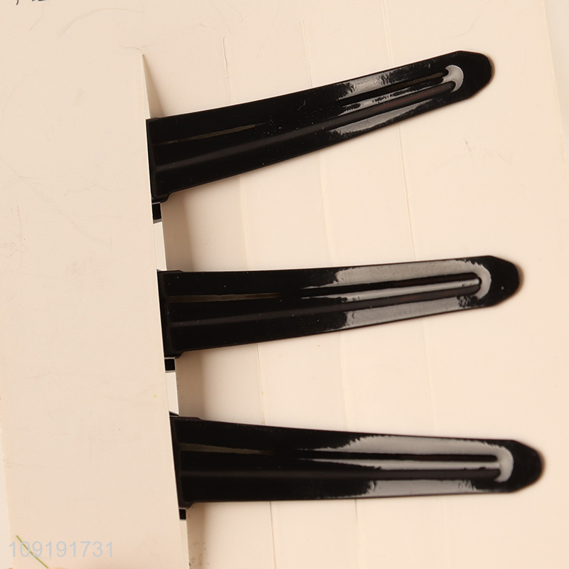 Online Wholesale 3 Pieces Black Alligator Metal Hairpins Metal Hair Clips