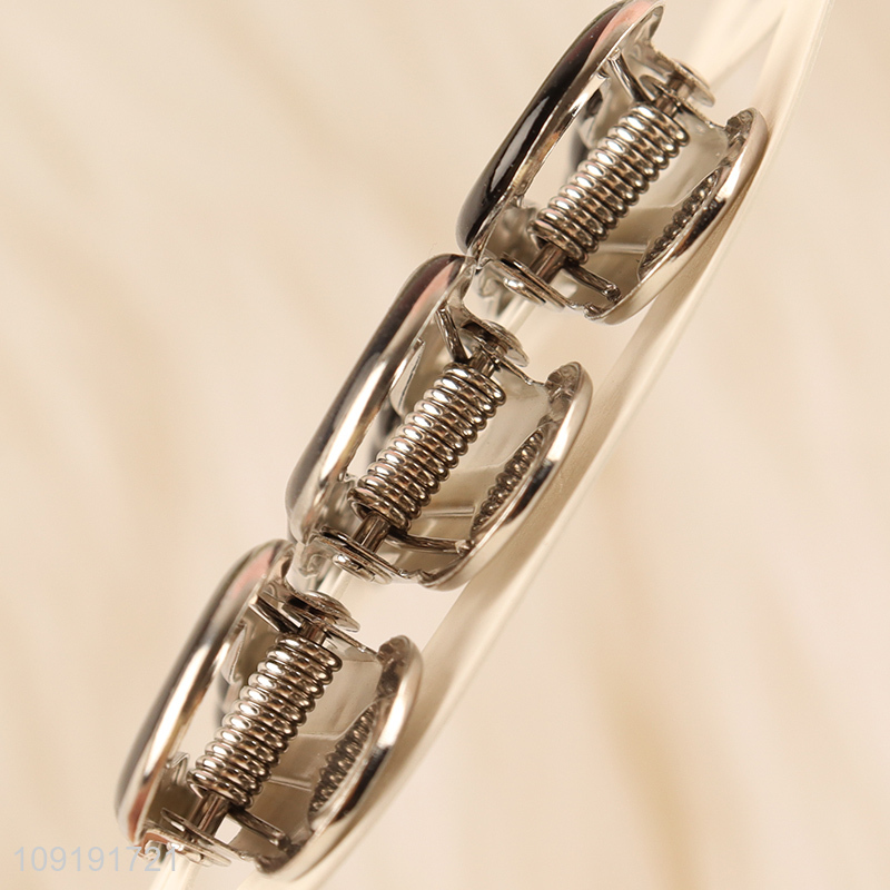 Factory Supply 3 Pieces Black Alligator Hair Clips Non-Slip Hair Clips