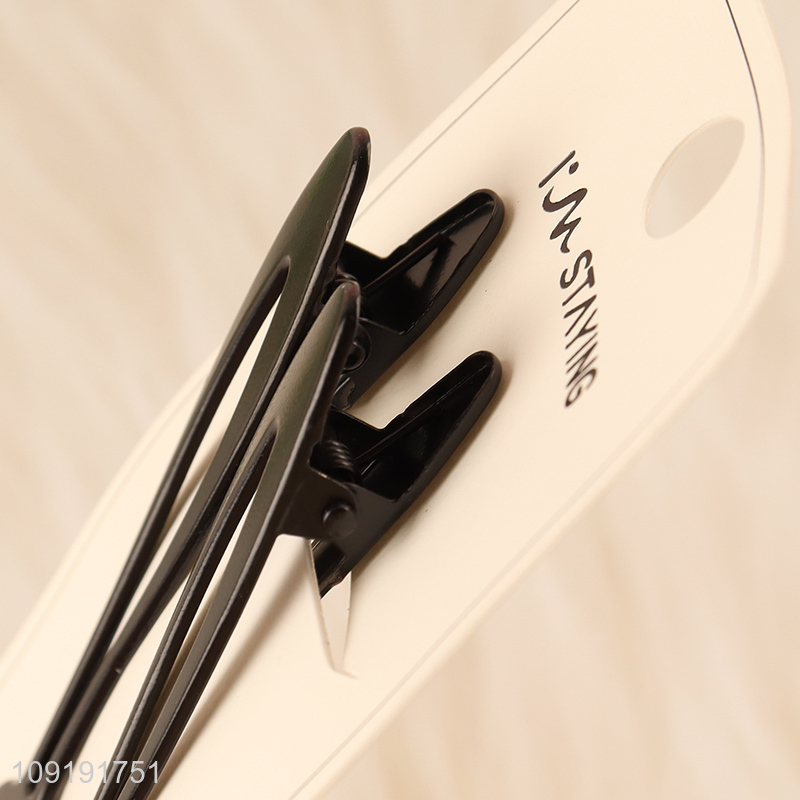 New Arrival 2 Pieces Black Metal Alligator Hair Clips Metal Hairpins