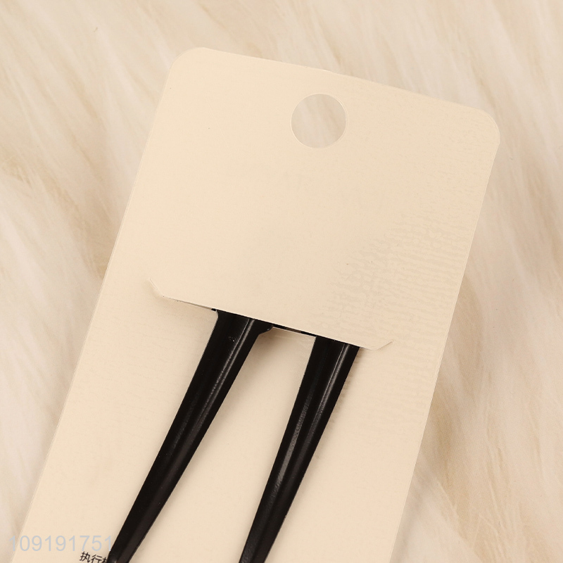 New Arrival 2 Pieces Black Metal Alligator Hair Clips Metal Hairpins